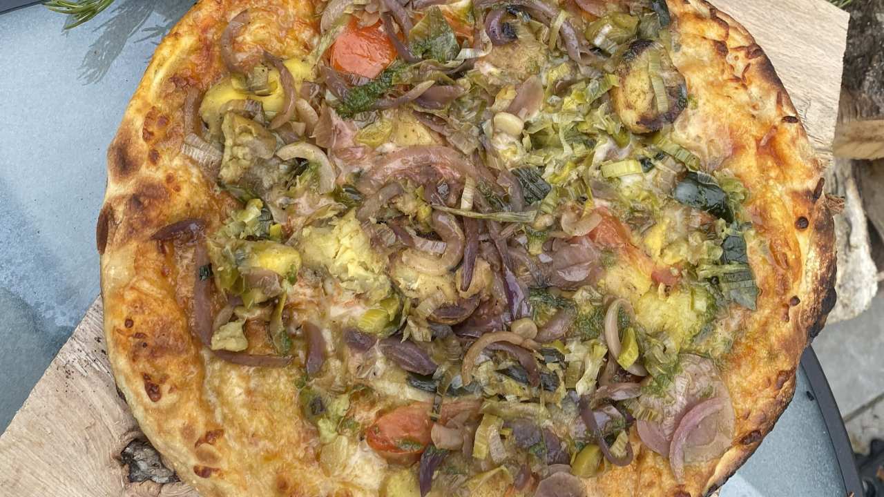 Fredagstakeaway med vegetarpizza er bare lidt lettere og meget lækrere mad ud af huset